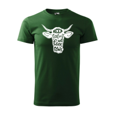 Póló Keep calm and love cows mintával - Zöld M méretben ajándéktárgy
