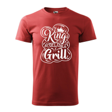 Póló King of the grill mintával - Terrakotta XL méretben ajándéktárgy