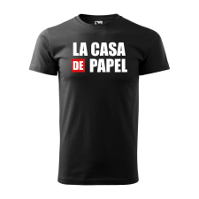 Póló La casa de papel V2 mintával - Fekete M méretben ajándéktárgy