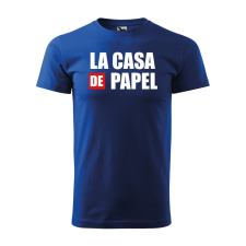 Póló La casa de papel V2 mintával - Kék M méretben ajándéktárgy