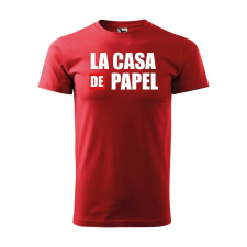 Póló La casa de papel V2 mintával - Piros XXL méretben ajándéktárgy