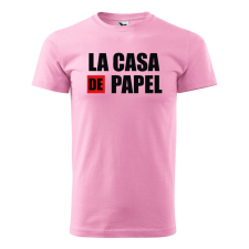 Póló La casa de papel V2 mintával - Rózsaszín XXXL méretben ajándéktárgy
