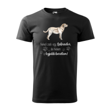  Póló Labrador  mintával Fekete 2XL egyedi ajándék