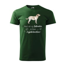  Póló Labrador  mintával Zöld 2XL egyedi ajándék