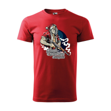 Póló Merry Christmas gangster mintával - Piros XXXL méretben ajándéktárgy