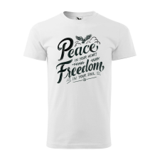 Póló Peace in your heart mintával - Fehér XXXL méretben ajándéktárgy