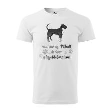 Póló Pitbull mintával - Fehér M méretben ajándéktárgy