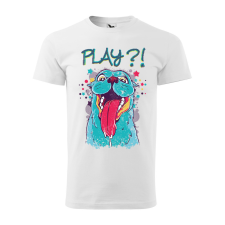  Póló Play  mintával Magenta XL egyedi ajándék