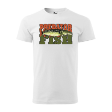  Póló Predator fish mintával - Fehér L méretben ajándéktárgy