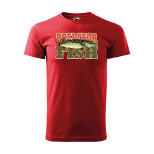 Póló Predator fish mintával - Piros L méretben ajándéktárgy
