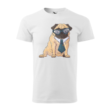  Póló Pug Dog  mintával Magenta 4XL egyedi ajándék