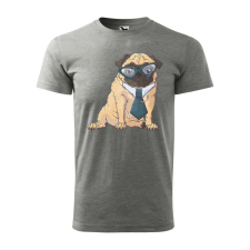 Póló Pug Dog mintával - Szürke M méretben ajándéktárgy