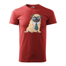  Póló Pug Dog mintával - Terrakotta M méretben ajándéktárgy