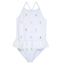 Polo Ralph Lauren Fürdőruhák ALLOVRPP1PCE-SWIMWEAR-1 PC SWIM Fehér 6 éves gyerek fürdőruha