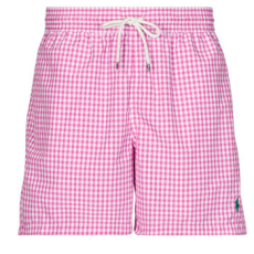 Polo Ralph Lauren Fürdőruhák MAILLOT DE BAIN A CARREAUX EN POLYESTER Rózsaszín EU XXL