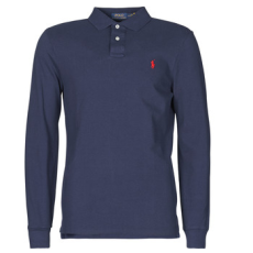 Polo Ralph Lauren Hosszú ujjú galléros pólók POLO AJUSTE DROIT EN COTON BASIC MESH LOGO PONY PLAYER Kék EU L