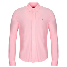 Polo Ralph Lauren Hosszú ujjú ingek CHEMISE AJUSTEE COL BOUTONNE EN POLO FEATHERWEIGHT Rózsaszín EU L