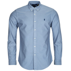Polo Ralph Lauren Hosszú ujjú ingek CHEMISE AJUSTEE SLIM FIT EN OXFORD LEGER Kék EU S