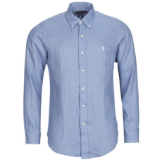 Polo Ralph Lauren Hosszú ujjú ingek CHEMISE COUPE DROITE EN LIN Kék EU S