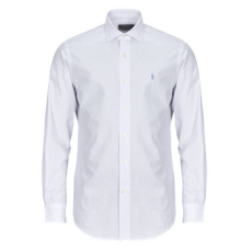 Polo Ralph Lauren Hosszú ujjú ingek CHEMISE COUPE DROITE EN POPELINE MICRO MOTIF Fehér EU M