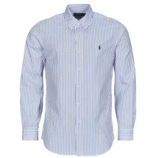 Polo Ralph Lauren Hosszú ujjú ingek CHEMISE COUPE DROITE POPELINE PREMIUM Kék EU S