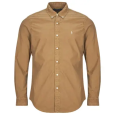 Polo Ralph Lauren Hosszú ujjú ingek CHEMISE DROITE CUSTOM EN OXFORD LEGER Barna EU L