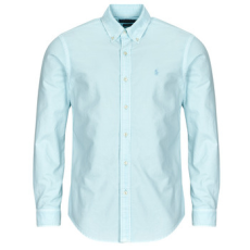 Polo Ralph Lauren Hosszú ujjú ingek CHEMISE DROITE CUSTOM EN OXFORD LEGER TEINTURE MINERALE Kék EU XL