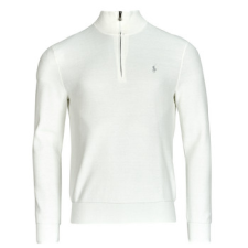Polo Ralph Lauren Pulóverek PULL DEMI ZIP EN COTON TEXTURE Fehér EU S férfi pulóver, kardigán
