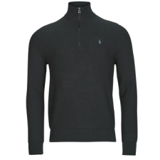 Polo Ralph Lauren Pulóverek PULL DEMI ZIP EN COTON TEXTURE Fekete EU S férfi pulóver, kardigán