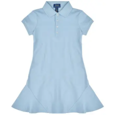 Polo Ralph Lauren Rövid ruhák FLAREPOLODR-DRESSES-DAY DRESS Kék 12 / 14 Jahre