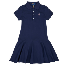 Polo Ralph Lauren Rövid ruhák POLO DRESS-DRESSES-KNIT Tengerész 12 / 14 Jahre