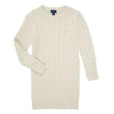 Polo Ralph Lauren Rövid ruhák SWEATER DRESS Fehér 8 / 10 Jahre lányka ruha