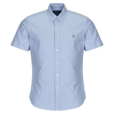Polo Ralph Lauren Rövid ujjú ingek CHEMISE COUPE DROITE EN OXFORD UNIE Kék EU S