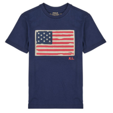 Polo Ralph Lauren Rövid ujjú pólók SS FLAG TEE Tengerész 18 / 20 Jahre gyerek póló