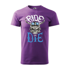 Póló Ride or die mintával - Lila XXL méretben ajándéktárgy