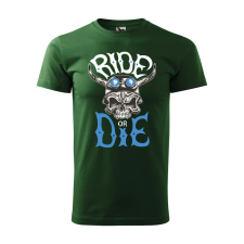 Póló Ride or die mintával - Zöld L méretben ajándéktárgy