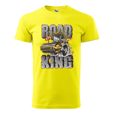  Póló Road king  mintával Sárga S egyedi ajándék