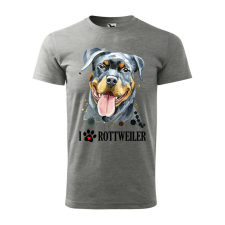 Póló Rotweiler mintával - Szürke S méretben ajándéktárgy