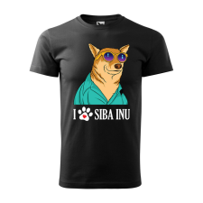 Póló Siba Inu mintával - Fekete M méretben ajándéktárgy