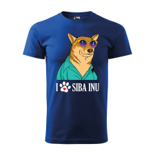 Póló Siba Inu mintával - Kék XXXL méretben ajándéktárgy