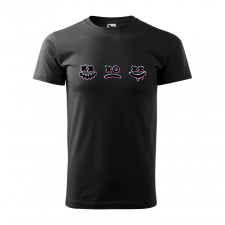 Póló Smile mintával - Fekete XXL méretben ajándéktárgy