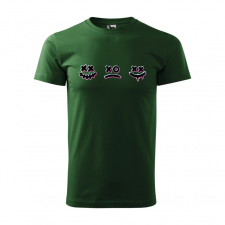  Póló Smile  mintával Zöld XL egyedi ajándék