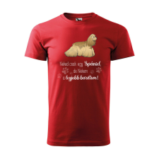  Póló Spániel mintával - Piros S méretben ajándéktárgy