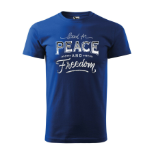 Póló Stand for peace mintával - Kék XXXL méretben ajándéktárgy