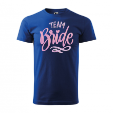  Póló Team bride  mintával Kék S egyedi ajándék