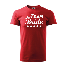 Póló Team bride  mintával Piros 2XL egyedi ajándék