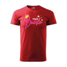  Póló Team bride  mintával Piros 3XL egyedi ajándék
