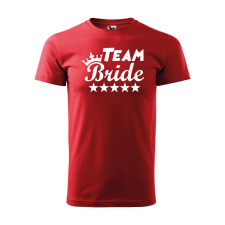 Póló Team bride mintával - Piros S méretben v4 ajándéktárgy