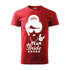 Póló Team bride mintával - Piros XL méretben v3 ajándéktárgy