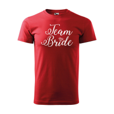 Póló Team bride mintával - Piros XL méretben v5 ajándéktárgy